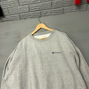 Champion Authentic Athleticwear Crewneck Sweatshirt 4XLT Grey Men's Long Sleeve